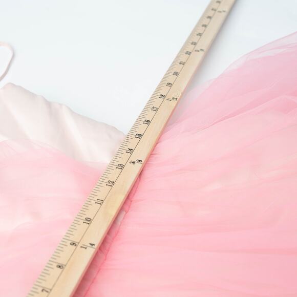 Badgley Mischka Pink One Shoulder Tulle Gown - Picture 8 of 10